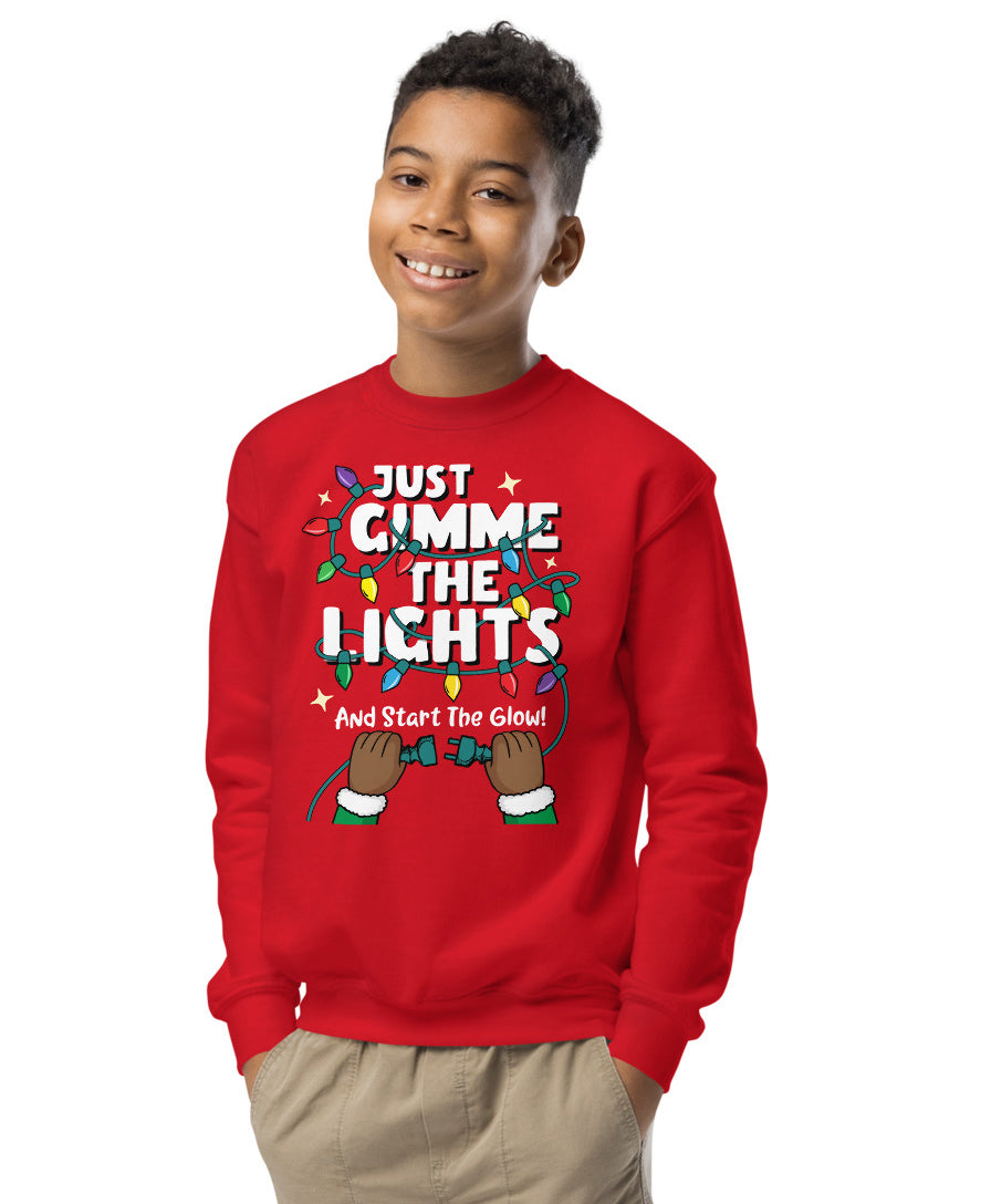 Gimme the Lights Kids Christmas Sweater