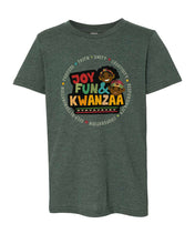 Load image into Gallery viewer, Kwanzaa Kids T-shirt Unisex &quot;Joy, Fun &amp; Kwanzaa&quot;
