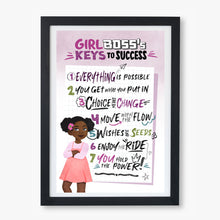 Load image into Gallery viewer, Keys to Success Wall Art Girl Boss, Instant Download
