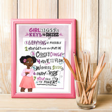 Load image into Gallery viewer, Keys to Success Wall Art Girl Boss, Instant Download
