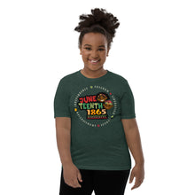 Load image into Gallery viewer, Juneteenth 1865 Kids Youth T-shirt dark green
